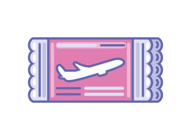 seyahat bileti simgesi izole edildi