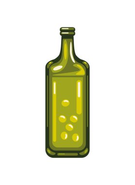olive oil bottle icon isolated