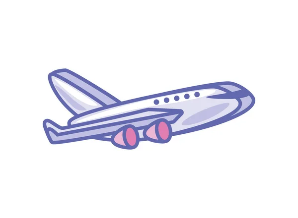 비행기 여행의 고립된 아이콘 — 스톡 벡터