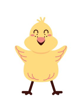 cute chicken icon white background