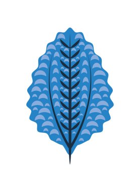 Yaprak karikatürü desenli, izole bitki simgesi