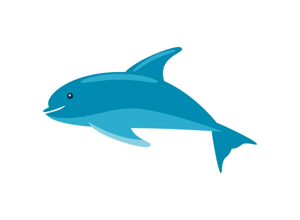 Изолированная Водная Икона Дельфина — стоковый вектор