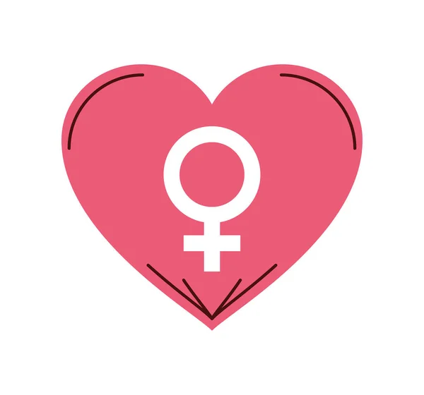 Herz Internationaler Frauentag Ikone — Stockvektor