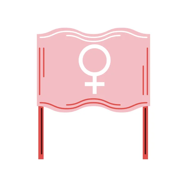 Día Internacional Mujer Cartel Icono — Archivo Imágenes Vectoriales