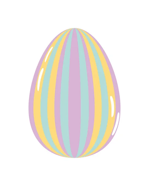 Easter Decorative Egg Icon White Background — Image vectorielle
