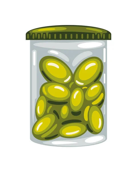 容器图标中的橄榄 — 图库矢量图片