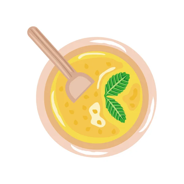 Soup Indian Food Isolated Icon — Stock Vector