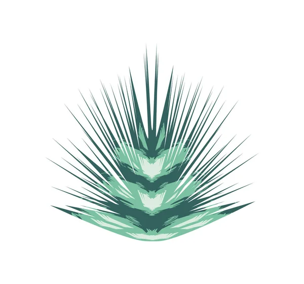 Aloe Vera Strukturerad Växt Isolerad Ikon — Stock vektor