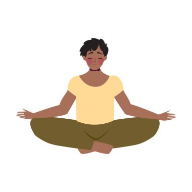 Lotus poz ikonu içinde kadın meditasyonu izole