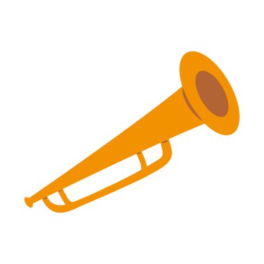 Trompet müzik enstrümanı simgesi izole