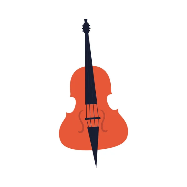 Cello Musik Jazz Instrument Ikone Isoliert — Stockvektor