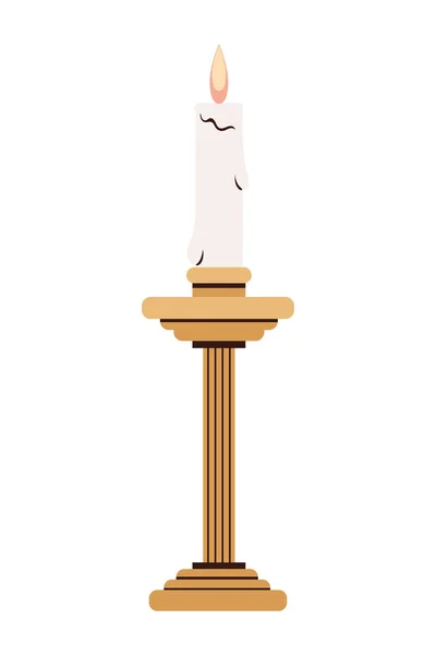 吊灯中的蜡烛孤立的图标 — 图库矢量图片