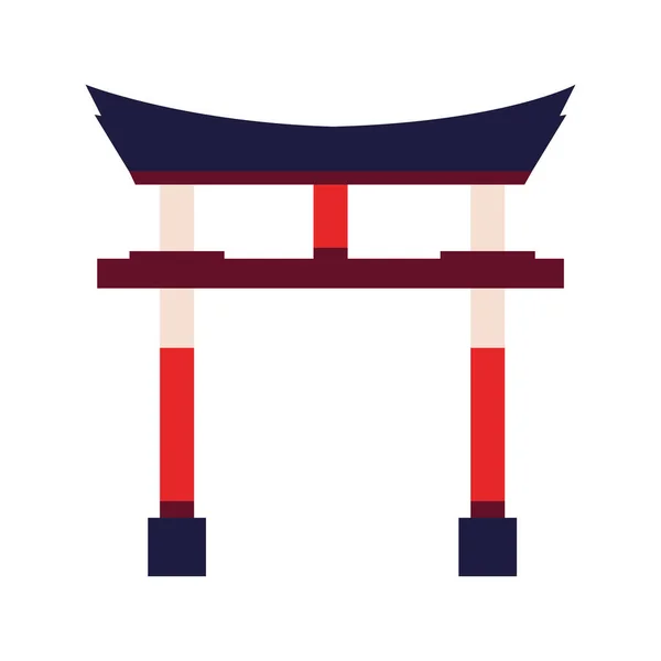 Изолированная Иконка Ворот Японского Тория — стоковый вектор