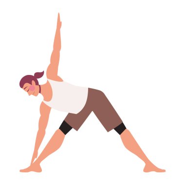 Yoga germe ikonundaki kadın izole edilmiş.