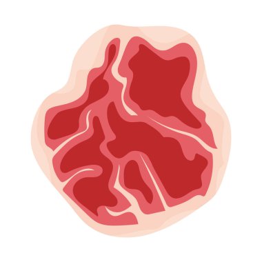 Izgara biftek ikonu izole tasarım