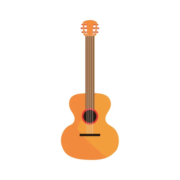 Gitarr Musikinstrument Ikon Isolerad — Stock vektor