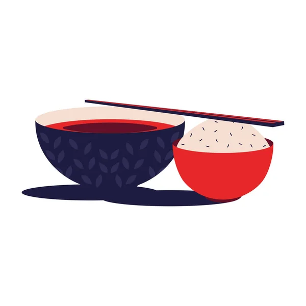 Japonais Nourriture Riz Icône Isolé — Image vectorielle