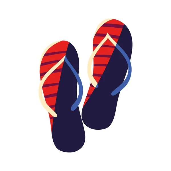 Sandaler Isolerad Ikon Vit Bakgrund — Stock vektor