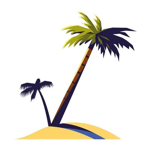 棕榈树隔离图标设计 — 图库矢量图片