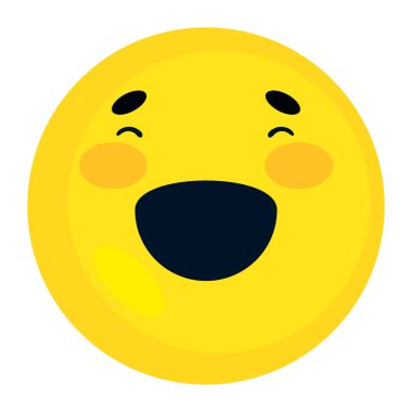 gülen yüz simgesi izole edildi