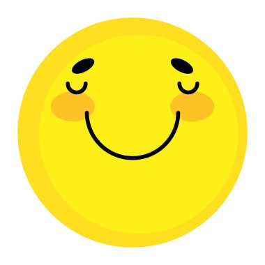 gülen yüz ifadesi simgesi izole