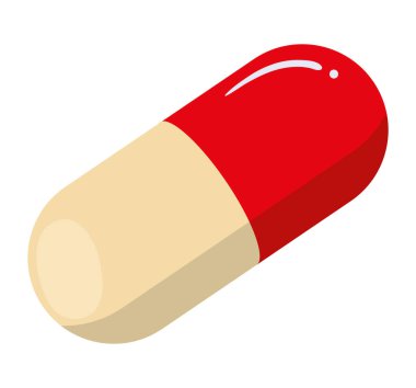 medicine capsule icon isolated design