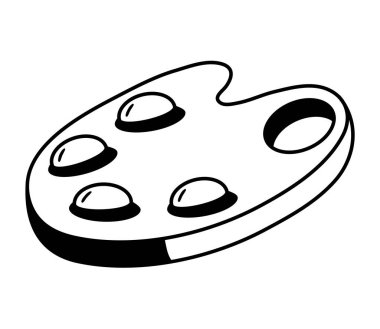 suluboya palet arz simgesi izole tasarım