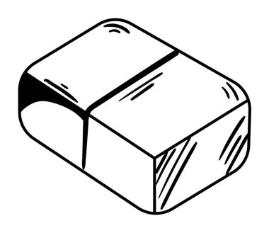 silgi ikonu izole edilmiş tasarım