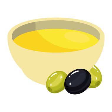 olive oil and beans icon isolated