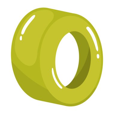 Zeytin ikonu dilimi izole edilmiş