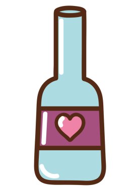 içki şişesi yiyecek izole ikon tasarımı