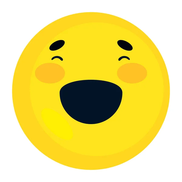 Εικονίδιο Προσώπου Emoticon Χαμόγελο Απομονωμένο — Διανυσματικό Αρχείο