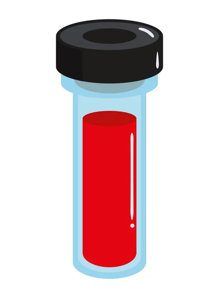 血液アイコンが隔離された実験室のフラスコ — ストックベクタ