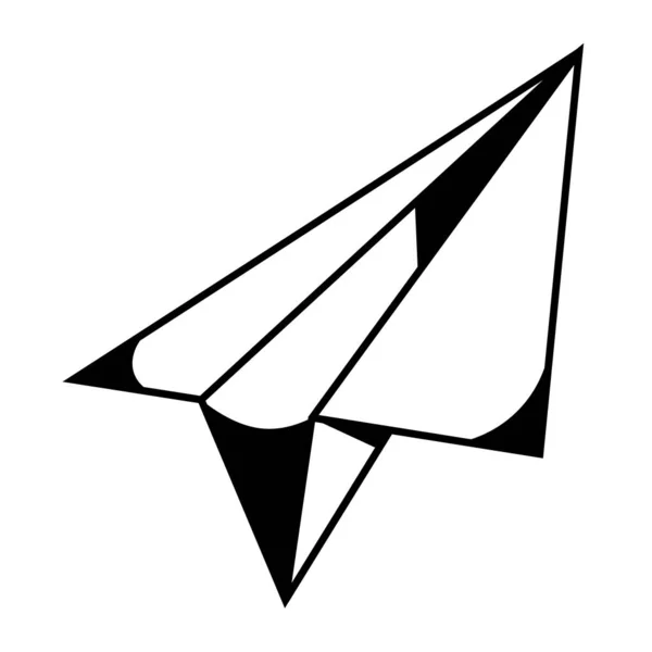 Ikona Płaszczyzny Papierowej Izolowana Konstrukcja — Wektor stockowy