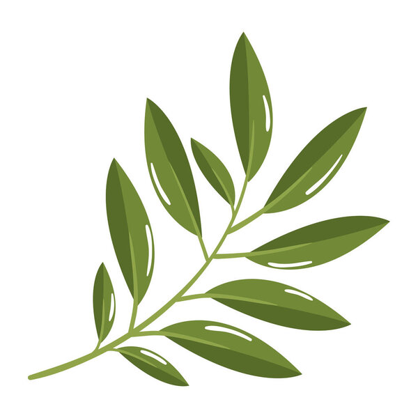 branch leaves icon isolated design