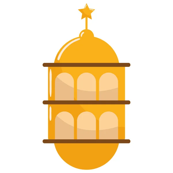 Arab Lantern Icon Isolated Design — Stock Vector