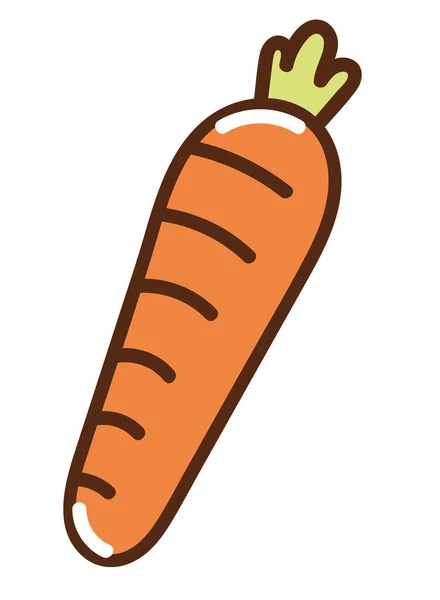 Zanahoria Alimentos Aislados Icono Diseño — Vector de stock