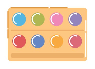 suluboya palet okulu ikonu izole edildi