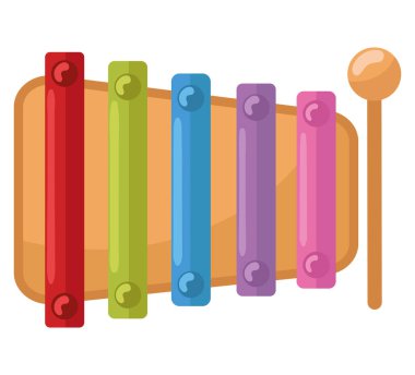 ksilofon oyuncağı izole edilmiş simge tasarımı