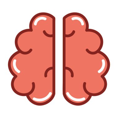 Beyin insan vücudu izole edilmiş simgesi