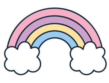 gökkuşağı karalama simgesi izole tasarımı