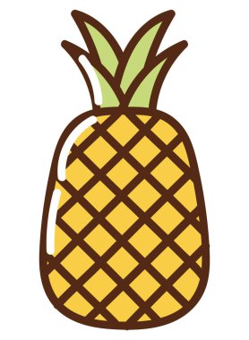 ananas meyvesi ikonu izole