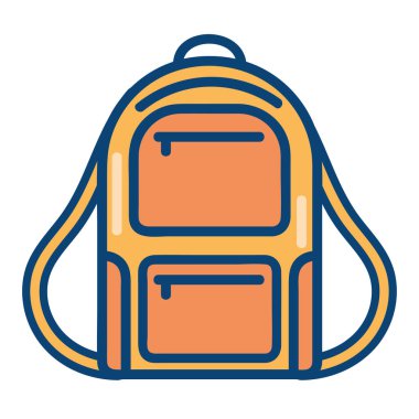 backpack school icon isolated design