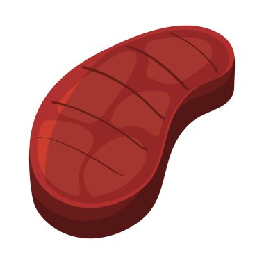 ızgara et simgesi izole tasarımı