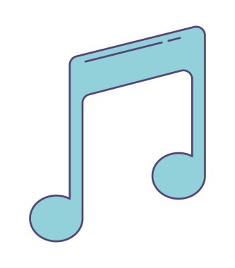 nota izole müzik simgesi tasarımı