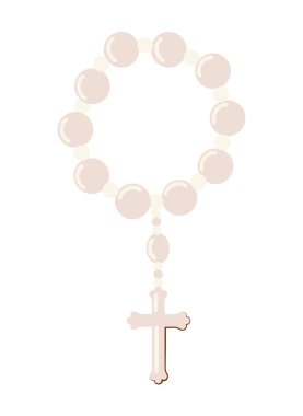 holy rosary icon isolated white background