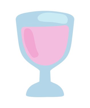 içki cam karalama izole simgesi