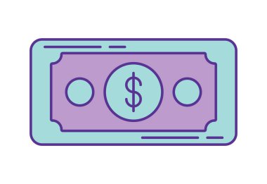 para banknotu simgesi izole edilmiş beyaz arkaplan