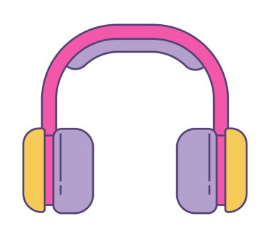 Beyaz arkaplan simgesindeki kulaklıklar