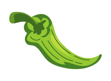 green chili vegetable icon isolated white background